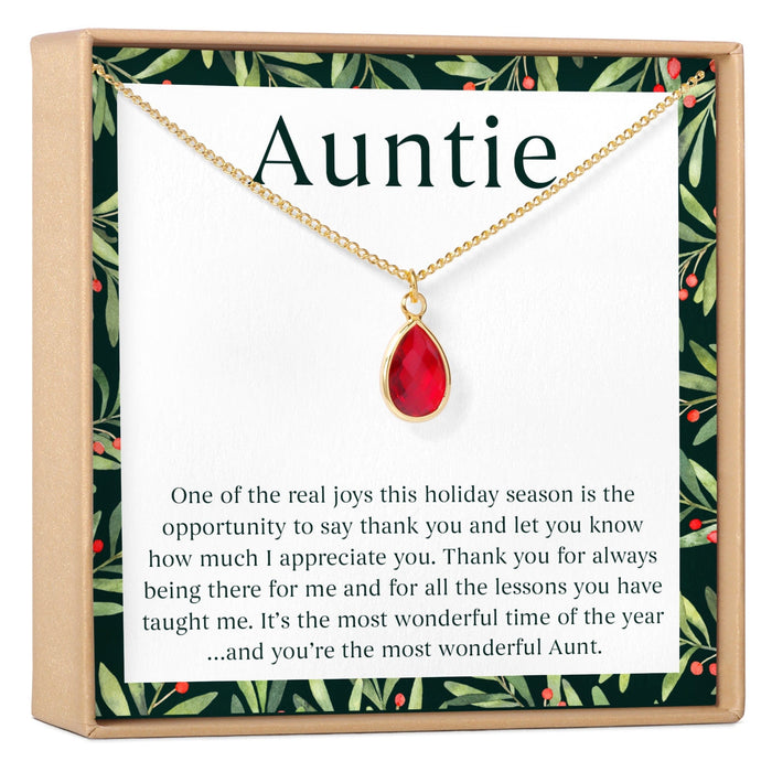 Christmas Gift for Aunt Gemstone Necklace by Dear Ava