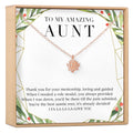 Christmas Gift for Aunt Lotus Necklace by Dear Ava