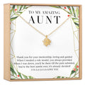 Christmas Gift for Aunt Lotus Necklace by Dear Ava
