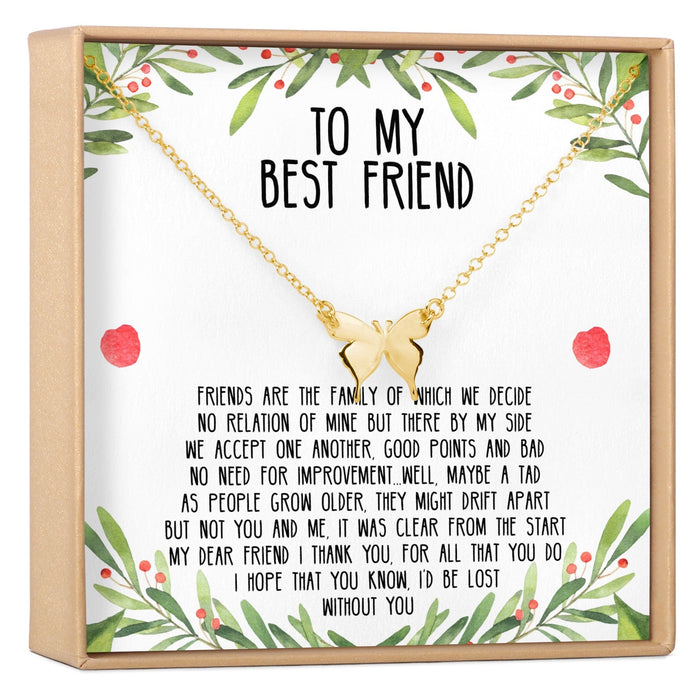 Christmas Gift for Best Friend Butterfly Pendant Necklace by Dear Ava