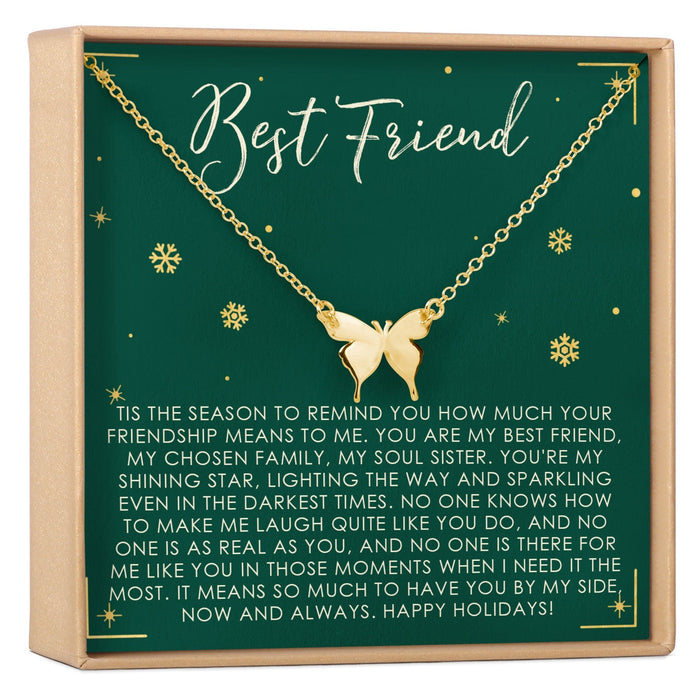 Christmas Gift for Best Friend Butterfly Pendant Necklace by Dear Ava