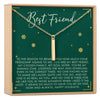Christmas Gift for Best Friend Vertical Bar  Necklace