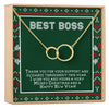 Christmas Gift for Boss Double Circles Necklace