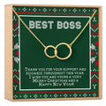 Christmas Gift for Boss Double Circles Necklace by Dear Ava
