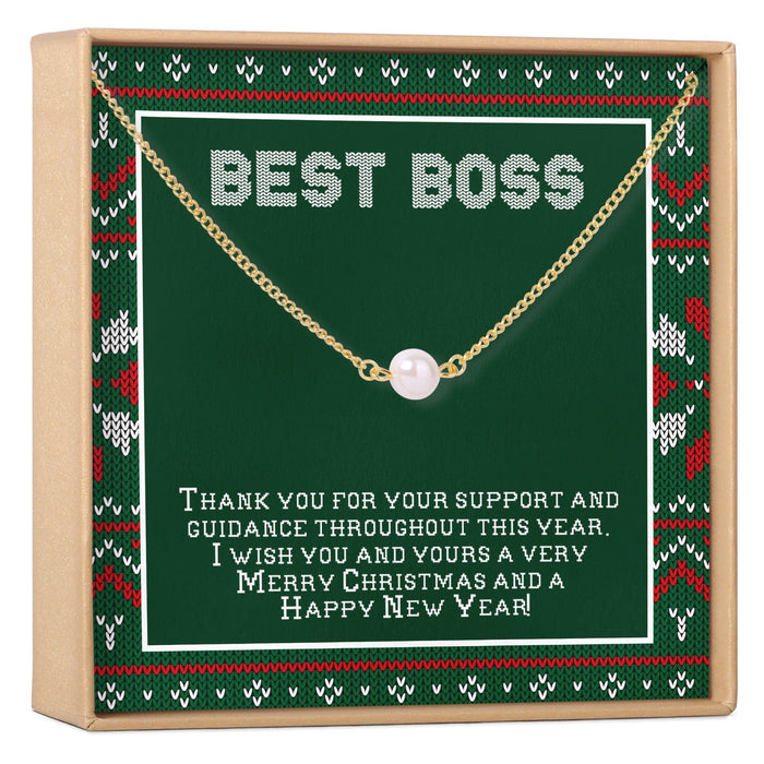 Christmas Gift for Boss Pearl Necklace by Dear Ava