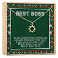 Christmas Gift for Boss Sun Pendant Necklace by Dear Ava