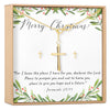 Christmas Gift for Christian  Cross earring and Necklace Set Jewelry Set