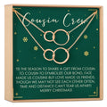 Christmas Gift for Cousin Double Circles Necklace Set by Dear Ava