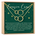 Christmas Gift for Cousin Double Circles Necklace Set by Dear Ava