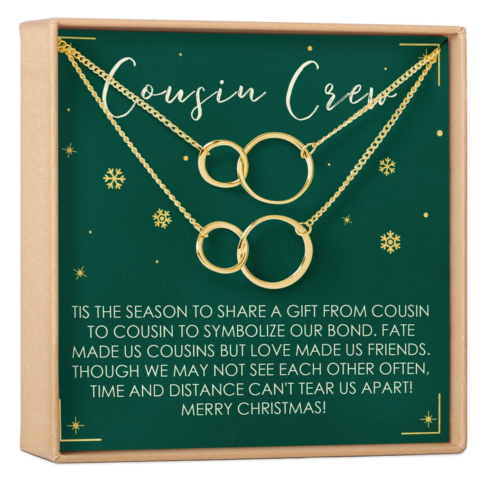Christmas Gift for Cousin Double Circles Necklace Set by Dear Ava