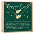 Christmas Gift for Cousin Elephant Necklace Set by Dear Ava
