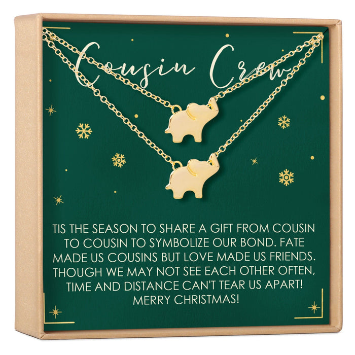 Christmas Gift for Cousin Elephant Necklace Set by Dear Ava