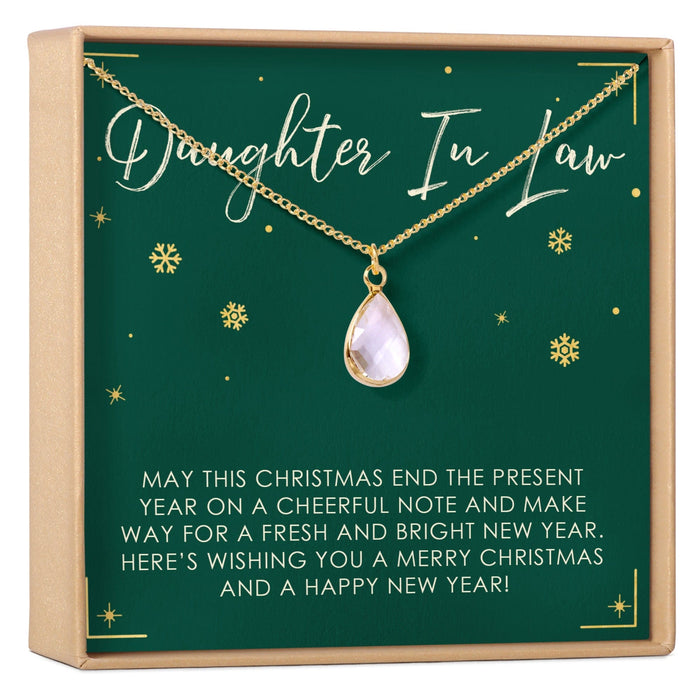 Christmas Gift for Daughter in Law Gemstone Necklace by Dear Ava
