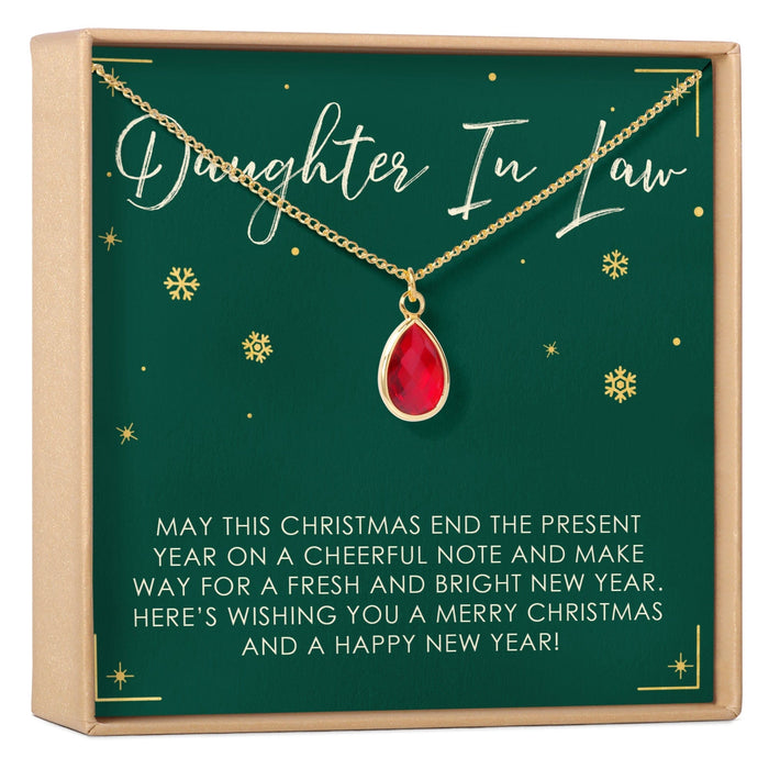 Christmas Gift for Daughter in Law Gemstone Necklace by Dear Ava