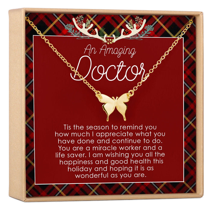 Christmas Gift for Doctor Butterfly Pendant Necklace by Dear Ava