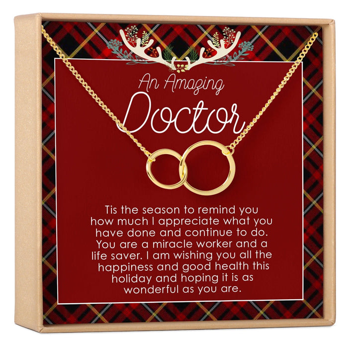 Christmas Gift for Doctor Double Circles Necklace by Dear Ava