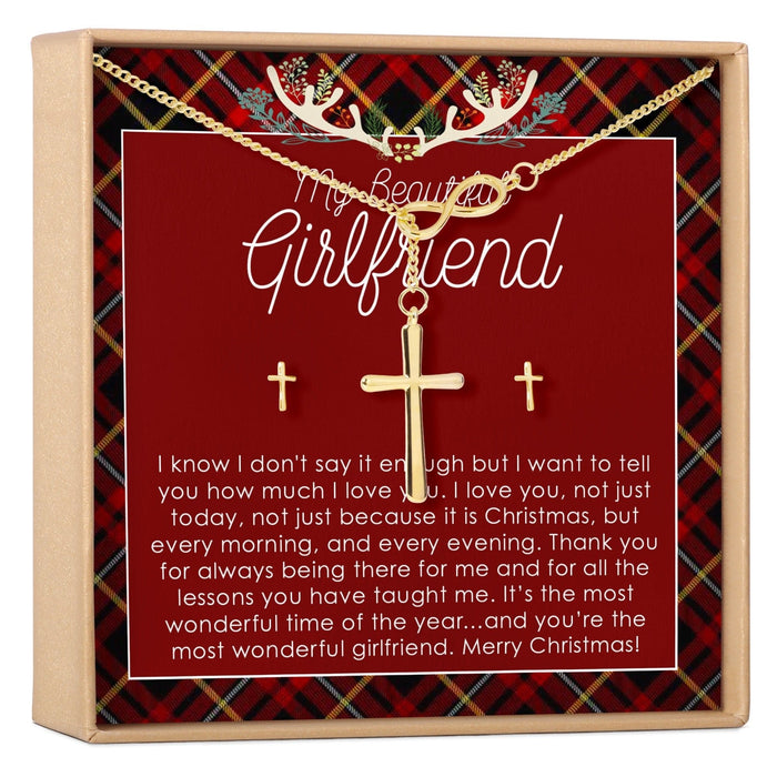 Christmas Gift for Girlfriend Cross earring and Necklace Set Jewelry Set by Dear Ava
