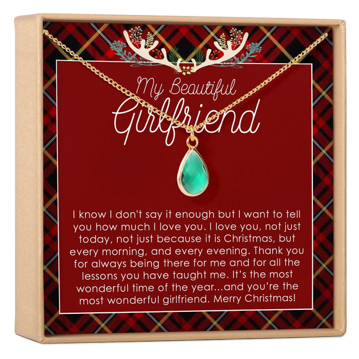 Christmas Gift for Girlfriend Gemstone Necklace by Dear Ava