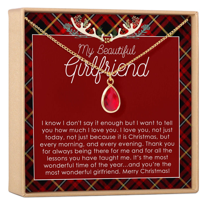 Christmas Gift for Girlfriend Gemstone Necklace by Dear Ava