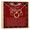 Christmas Gift for Girlfriend Linked Circles Earring and Necklace Jewelry Set