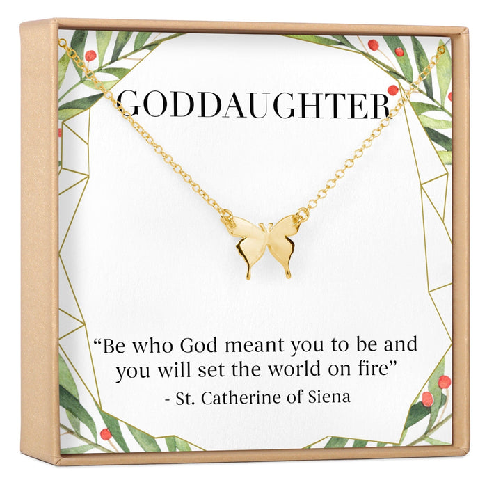 Christmas Gift for Goddaughter Butterfly Pendant Necklace by Dear Ava