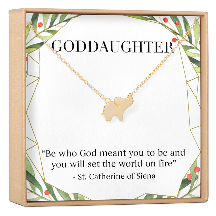 Christmas Gift for Goddaughter Elephant Pendant Necklace by Dear Ava
