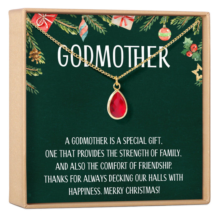 Christmas Gift for Godmother Gemstone Necklace by Dear Ava