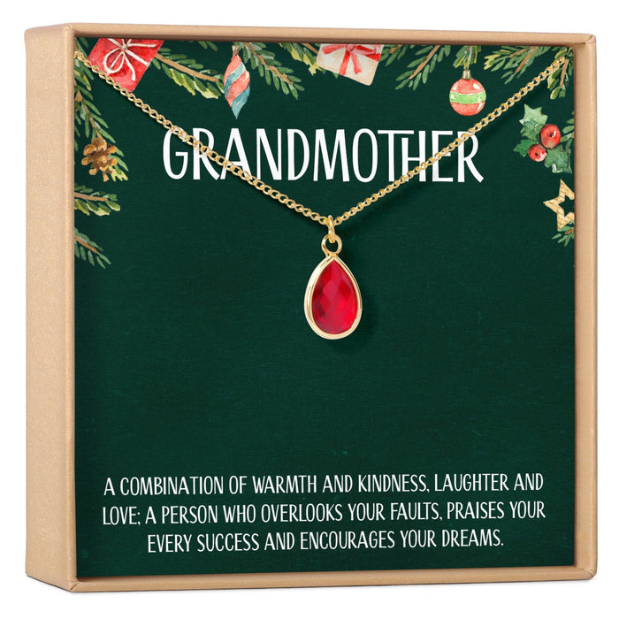 Christmas Gift for Grandmother Gemstone Necklace by Dear Ava