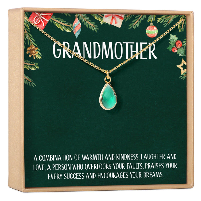 Christmas Gift for Grandmother Gemstone Necklace by Dear Ava