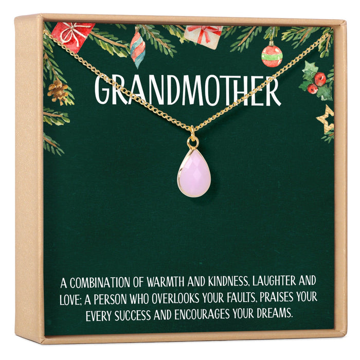 Christmas Gift for Grandmother Gemstone Necklace by Dear Ava