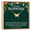 Christmas Gift for Great Grandma Butterfly Pendant Necklace