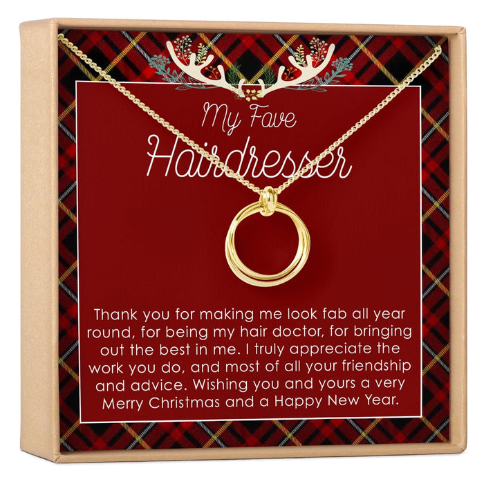 Christmas Gift for Hairdresser Linked Circles Necklace by Dear Ava
