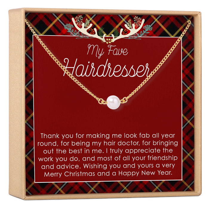Christmas Gift for Hairdresser Pearl Necklace by Dear Ava
