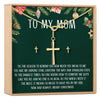 Christmas Gift for Mom Cross earring and Necklace Set Jewelry Set