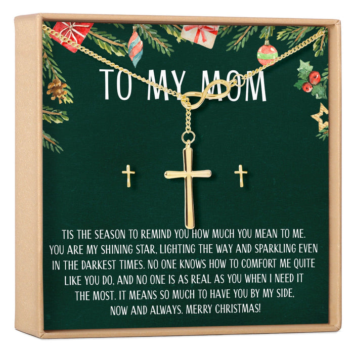 Christmas Gift for Mom Cross earring and Necklace Set Jewelry Set by Dear Ava