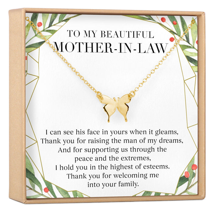 Christmas Gift for Mother in Law Butterfly Pendant Necklace by Dear Ava