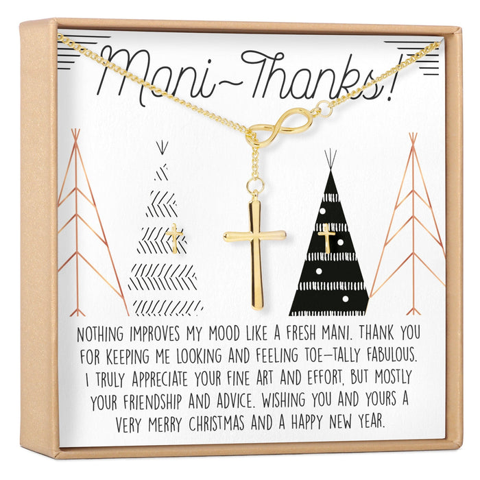 Christmas Gift for Nail Tech Cross earring and Necklace Set Jewelry Set by Dear Ava
