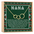 Christmas Gift For Nana Triple Circles Necklace by Dear Ava