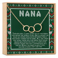 Christmas Gift For Nana Triple Circles Necklace by Dear Ava