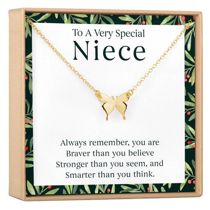 Christmas Gift for Niece Butterfly Pendant Necklace by Dear Ava