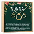 Christmas Gift for Nonna Linked Circles Earring and Necklace Jewelry Set by Dear Ava