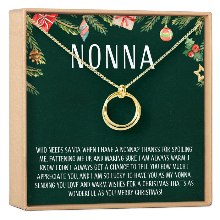 Christmas Gift for Nonna Linked Circles Necklace by Dear Ava