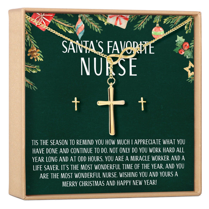 Christmas Gift for Nurse Cross earring and Necklace Set Jewelry Set by Dear Ava