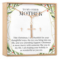 Christmas Gift for Other Mother Cross earring and Necklace Set Jewelry Set by Dear Ava