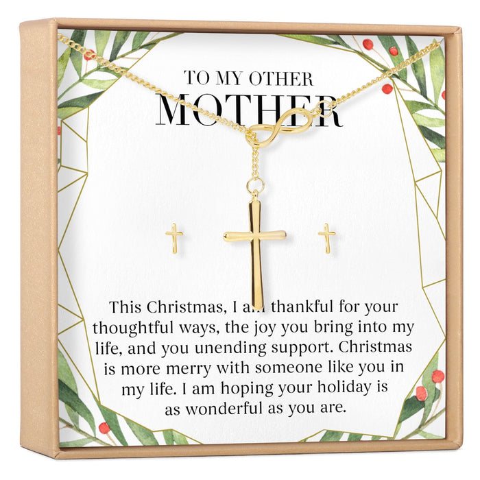 Christmas Gift for Other Mother Cross earring and Necklace Set Jewelry Set by Dear Ava