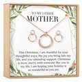 Christmas Gift for Other Mother Linked Circles Earring and Necklace Jewelry Set by Dear Ava