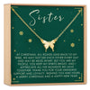 Christmas Gift for Sister Butterfly Pendant Necklace