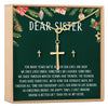 Christmas Gift for Sister Cross earring and Necklace Set Jewelry Set