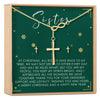 Christmas Gift for Sister Cross earring and Necklace Set Jewelry Set