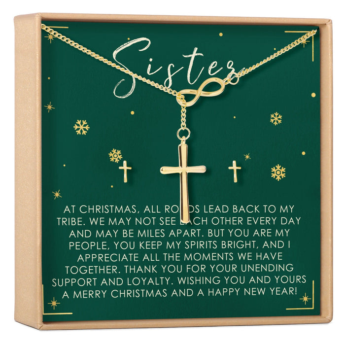 Christmas Gift for Sister Cross earring and Necklace Set Jewelry Set by Dear Ava